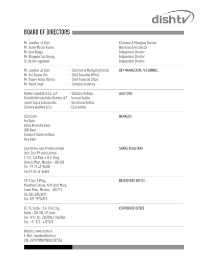 Thumbnail Dish TV
 Annual Report 2016-2017