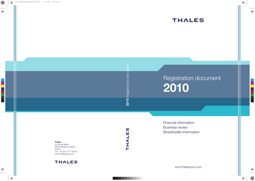 Thumbnail Thales Universal Registration Document 2010