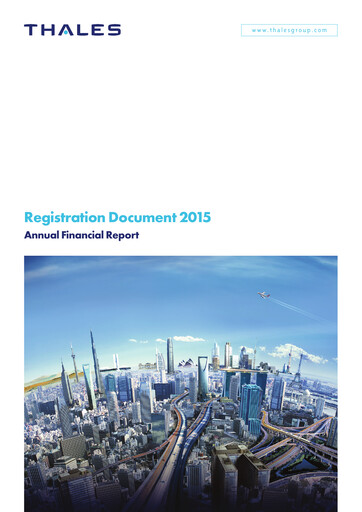 Thumbnail Thales Universal Registration Document 2015