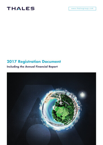 Thumbnail Thales Universal Registration Document 2017