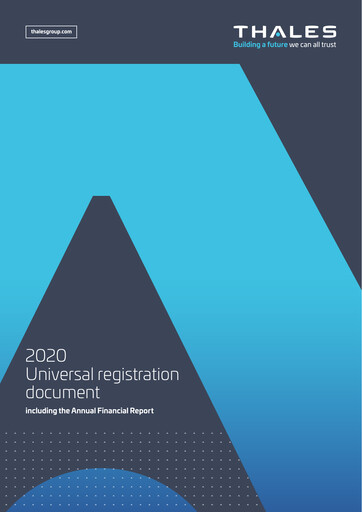 Thumbnail Thales Universal Registration Document 2020