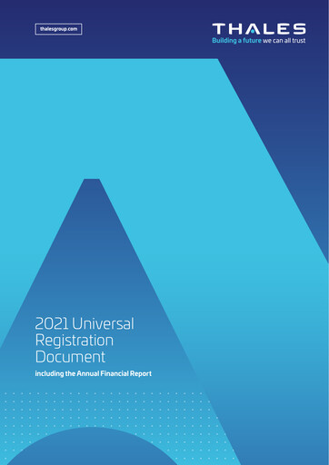 Thumbnail Thales Universal Registration Document 2021