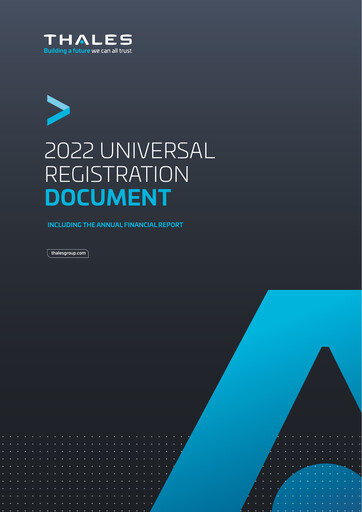 Thumbnail Thales Universal Registration Document 2022