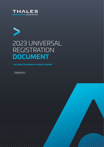Thumbnail Thales Universal Registration Document 2023