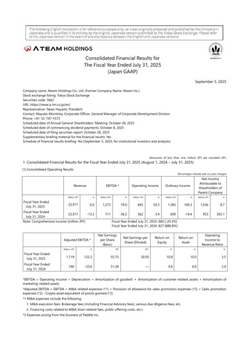 Vorschaubild Ateam Finanzmitteilung fy2025