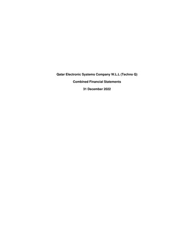 Thumbnail Qatar Electronic Systems Financial Statement 2022