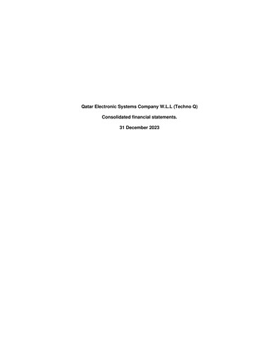 Thumbnail Qatar Electronic Systems Financial Statement 2023