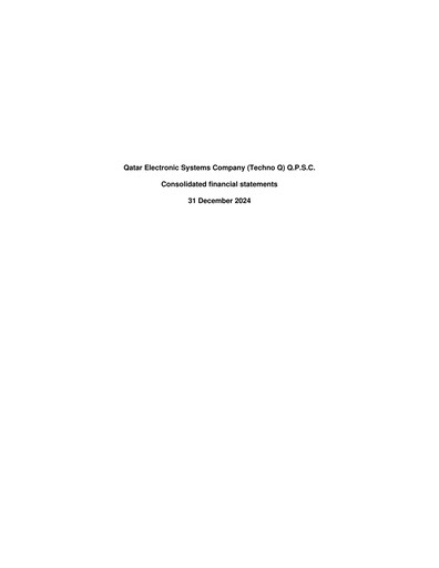 Thumbnail Qatar Electronic Systems Financial Statement 2024
