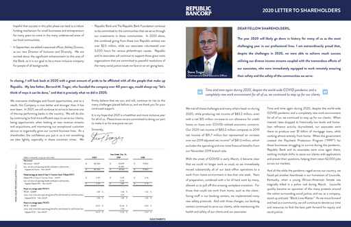 Thumbnail Republic Bank Annual Report 2020