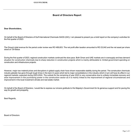 Thumbnail Gulf International Chemicals Quarterly Report 2023-q1