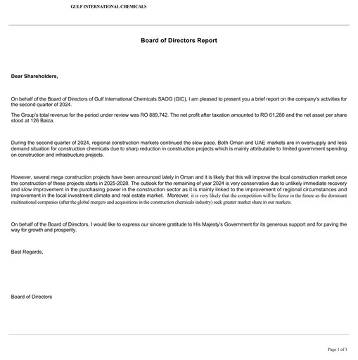 Thumbnail Gulf International Chemicals Quarterly Report 2024-q2