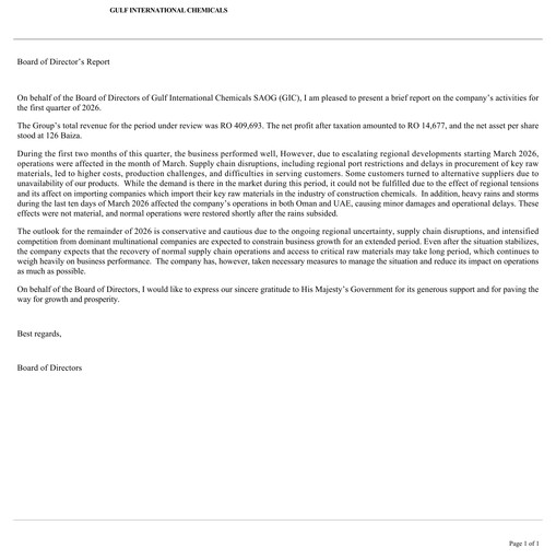 Thumbnail Gulf International Chemicals Quarterly Report 2026-q1