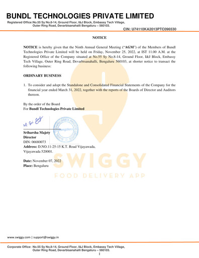Thumbnail Swiggy Annual Report 2023