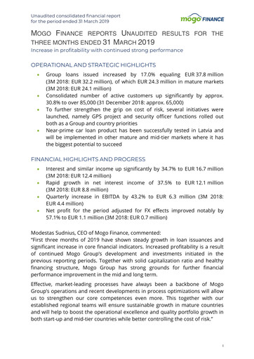 Thumbnail Eleving Group Quarterly Report 2019-q1