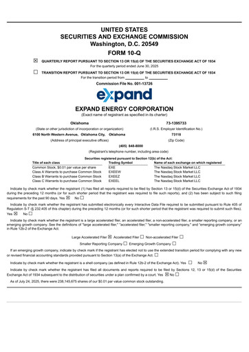 Thumbnail Expand Energy Quarterly Report 2025-q2