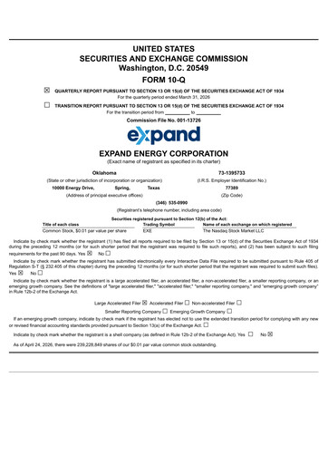 Thumbnail Expand Energy Quarterly Report 2026-q1