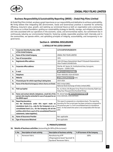 Thumbnail Jindal Poly Films
 ESG Report 2023-2024