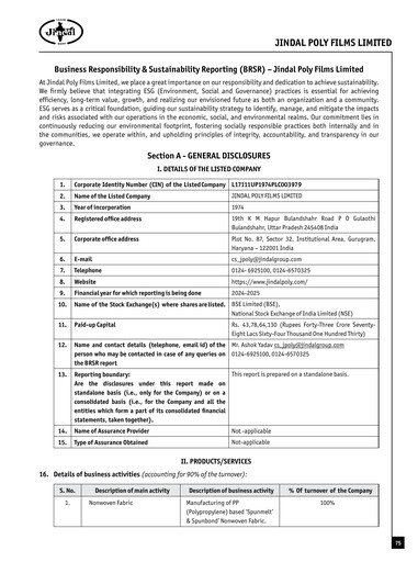 Thumbnail Jindal Poly Films
 ESG Report 2024-2025