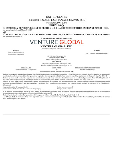 Vorschaubild Venture Global Quartalsbericht 2025-q1