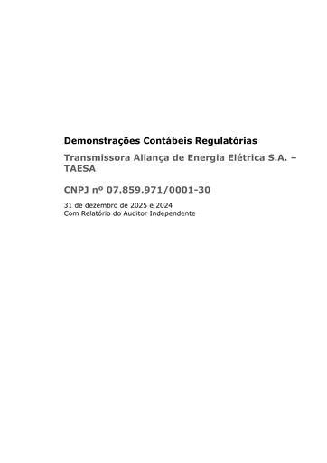 Thumbnail Taesa (Transmissora Aliança de Energia Elétrica) Financial Report 2025