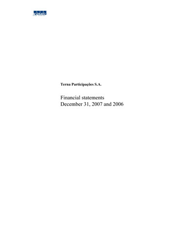 Thumbnail Taesa (Transmissora Aliança de Energia Elétrica) Financial Statement 2007
