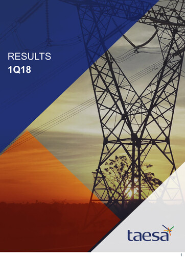 Thumbnail Taesa (Transmissora Aliança de Energia Elétrica) Quarterly Report 2018-q1