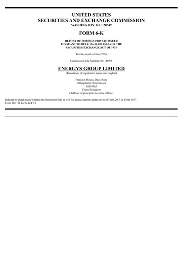 Thumbnail Energys Group Half-year Report 2025-2026-h1