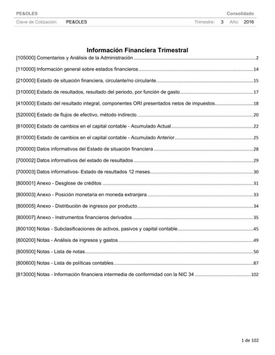 Thumbnail Industrias Peñoles Quarterly Report 2016-q3