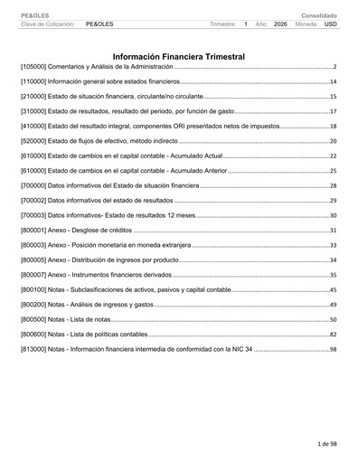 Thumbnail Industrias Peñoles Quarterly Report 2026-q1