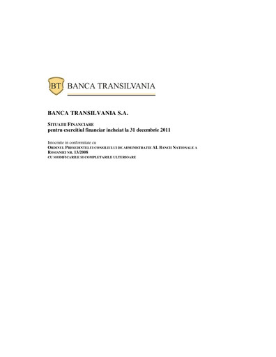 Thumbnail Banca Transilvania Financial Statement 2011