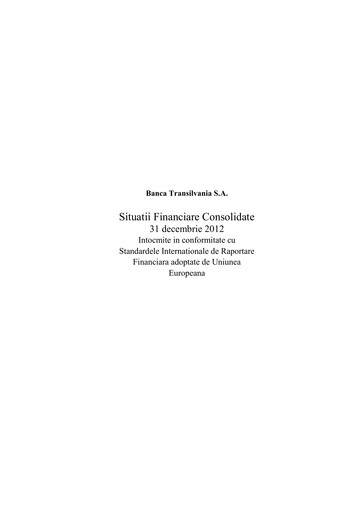 Thumbnail Banca Transilvania Financial Statement 2012