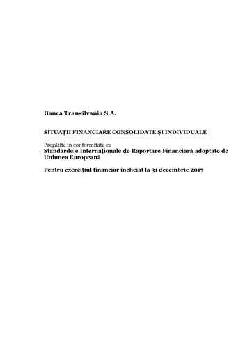 Thumbnail Banca Transilvania Financial Statement 2017