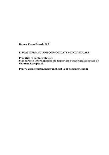 Thumbnail Banca Transilvania Financial Statement 2021