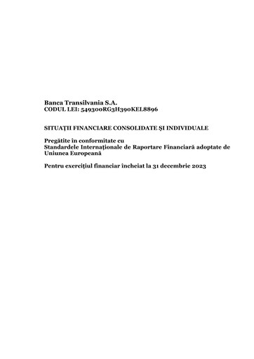 Thumbnail Banca Transilvania Financial Statement 2023