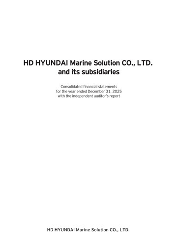 Thumbnail HD Hyundai Marine Solution Financial Statement 2025