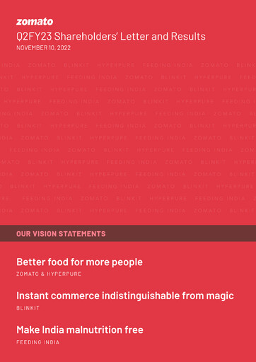Thumbnail Eternal (Zomato) Quarterly Report 2022-q2