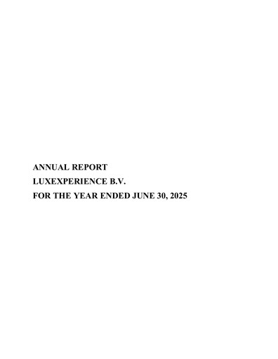 Thumbnail LuxExperience Annual Report 2025