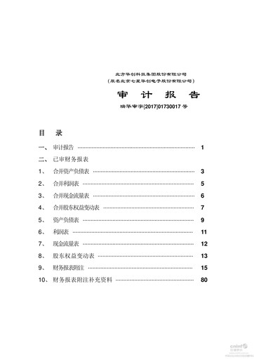 Thumbnail NAURA Technology Group Financial Statement 2016