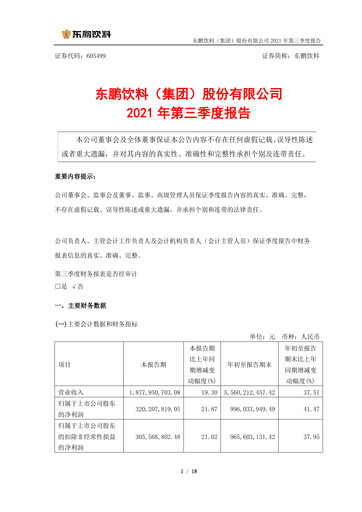 Thumbnail Eastroc Beverage Group Quarterly Report 2021-q3
