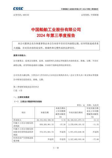 Thumbnail China State Shipbuilding Corporation (CSSC) Quarterly Report 2024-q3
