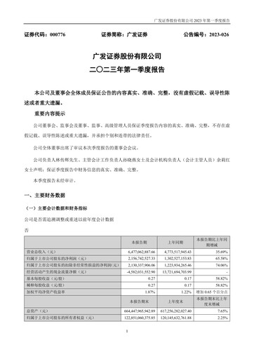 Thumbnail GF Securities Quarterly Report 2023-q1
