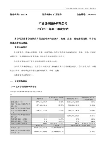 Thumbnail GF Securities Quarterly Report 2023-q3