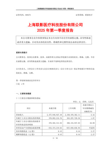 Vorschaubild Shanghai United Imaging Healthcare Quartalsbericht 2025-q1