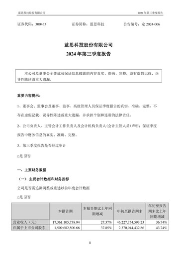 Thumbnail Lens Technology Quarterly Report 2024-q3