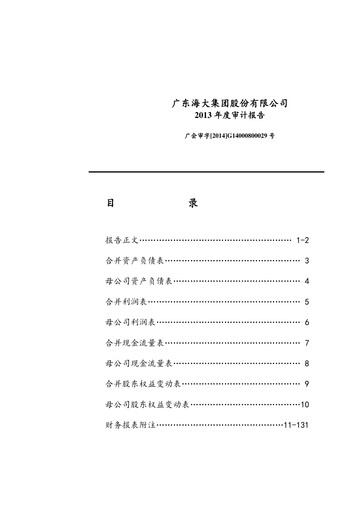 Miniature Guangdong HAID Group Bilan financier 2013