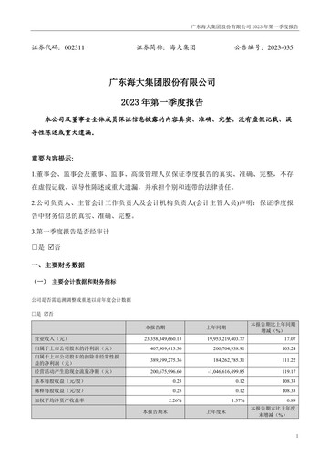Thumbnail Guangdong HAID Group Quarterly Report 2023-q1