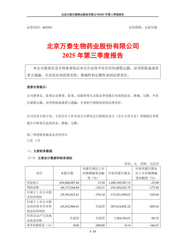 Vorschaubild Beijing Wantai Biological Pharmacy Enterprise Quartalsbericht 2025-q3