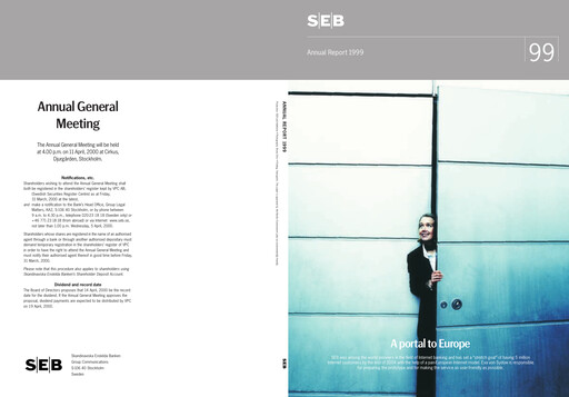 Thumbnail Skandinaviska Enskilda Banken Annual Report 1999
