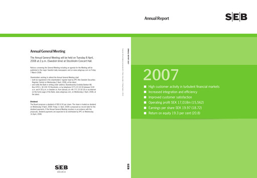 Thumbnail Skandinaviska Enskilda Banken Annual Report 2007