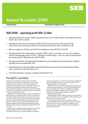Thumbnail Skandinaviska Enskilda Banken Quarterly Report 2006-q4